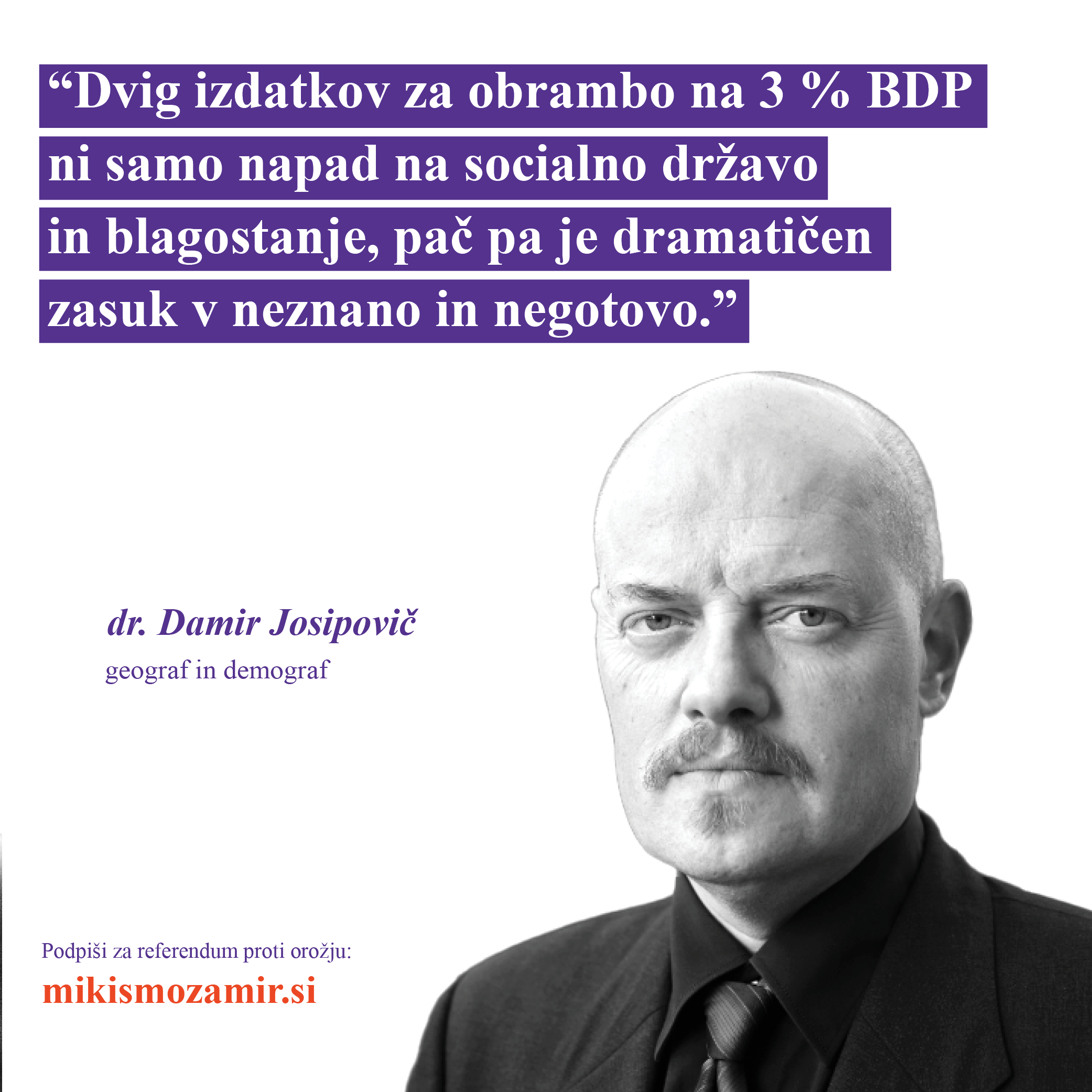 Izjava podpore - Damir Josipovič