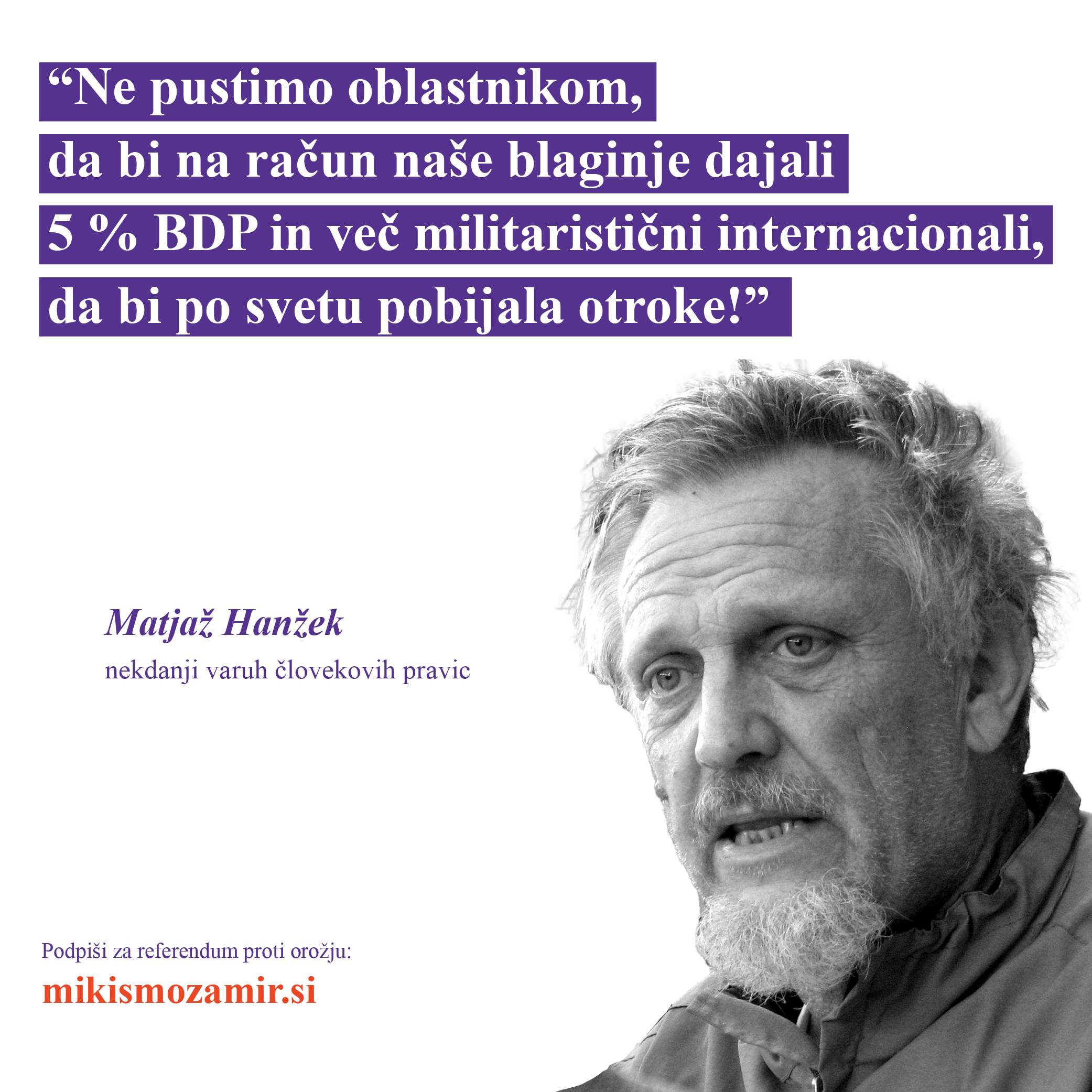 Izjava podpore - Matjaž Hanžek