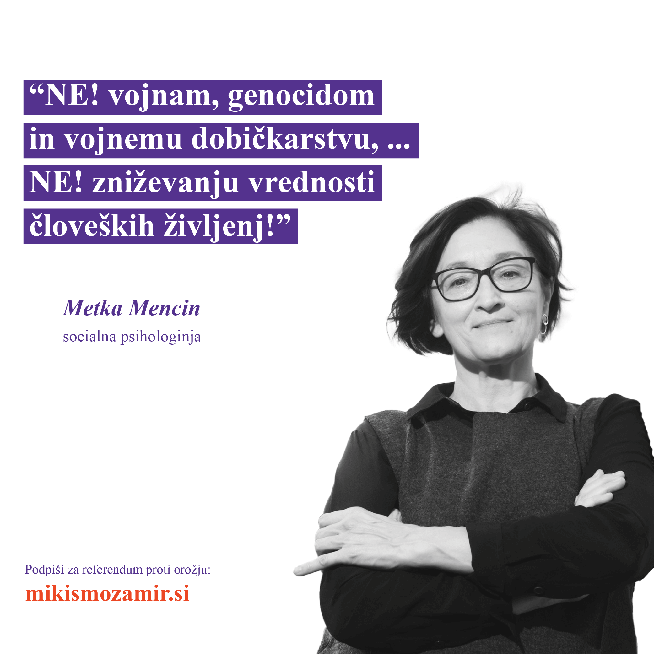 Izjava podpore - Metka Menčin