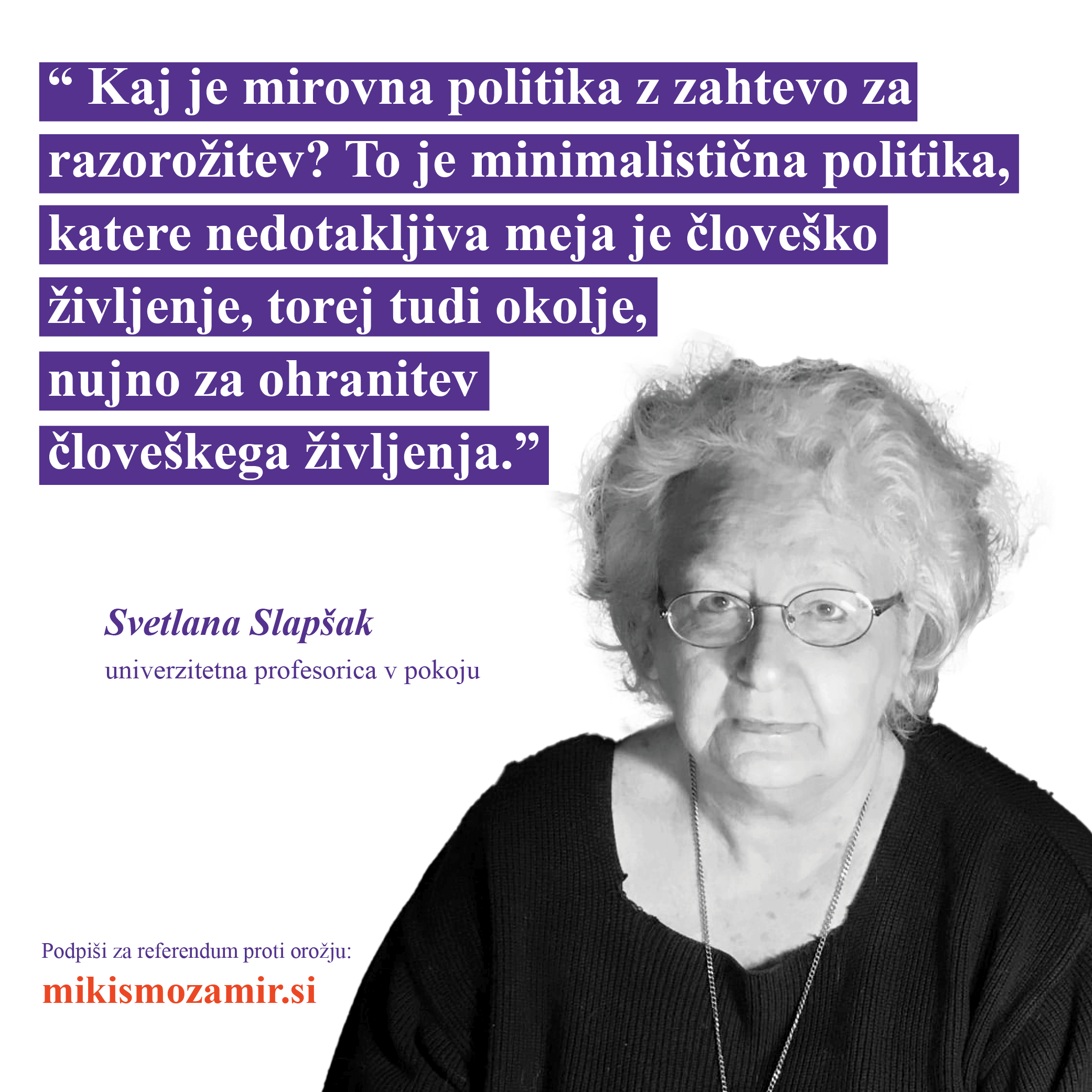 Izjava podpore - Svetlana Slapšak